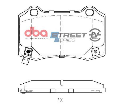 DB2260SSEV DBA SSEV STREET SERIES BRAKE PADS [Tesla Roadster 2012 On / Model S 2014 On / Model X 2016 On R – Rear
