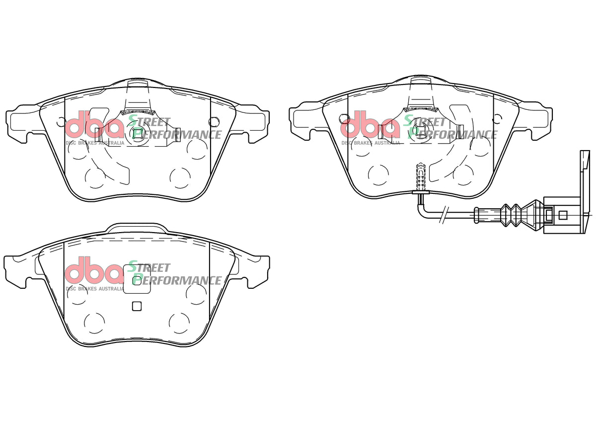 DBA2808S-2402SP Brake Kit - Street Series T2 Slotted & Street Performance Brake Pads (2x DBA2808S + DB2402SP)