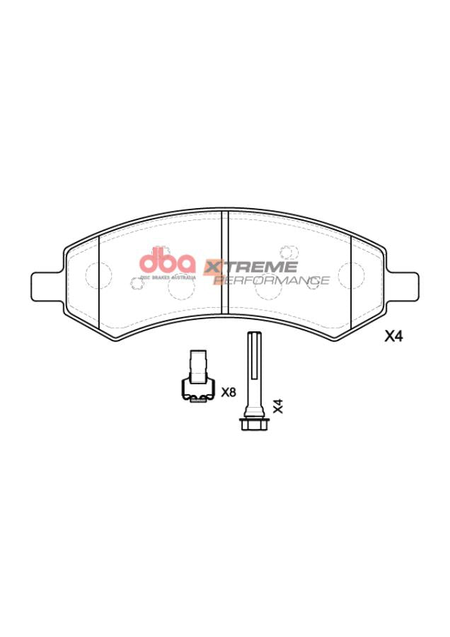 DBA42442S-7991XP Brake Kit - 4000 Series T3 Slotted & Xtreme Performance Brake Pads (2x DBA42442S+ DB7991XP)