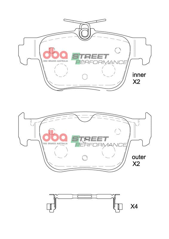 DBA2809S-8850SP Brake Kit - Street Series T2 Slotted & Street Performance Brake Pads (2x DBA2809S + DB8850SP)