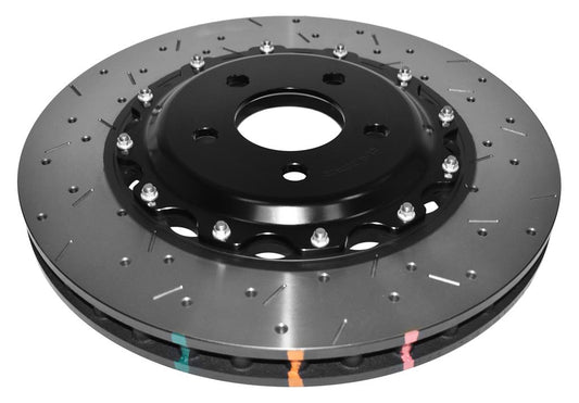 DBA52102BLKXS 5000 series - Crossed Drilled & Slotted 2-Piece Black Hat