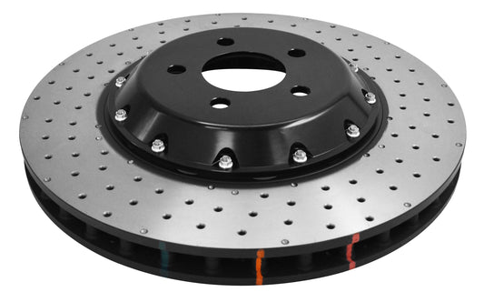 DBA52166BLKXD 5000 series - Crossed Drilled & Dimpled Black Hat – Front