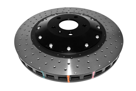DBA52778BLKXD 5000 series - Crossed Drilled & Dimpled Black Hat – Front