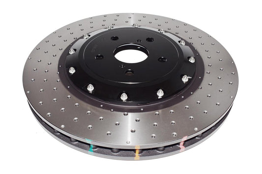 DBA52788BLKXD 5000 series - Crossed Drilled & Dimpled Black Hat – Front