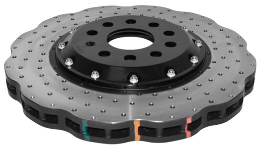 DBA52830WBLKXD 5000 series - Crossed Drilled & Dimpled Black Hat – Front