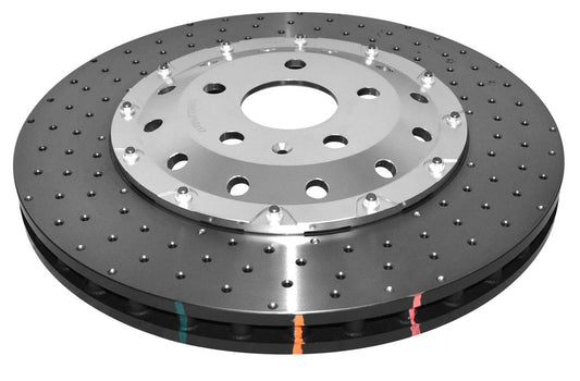DBA52842SLVXD 5000 series - Crossed Drilled & Dimpled Silver Hat – Front