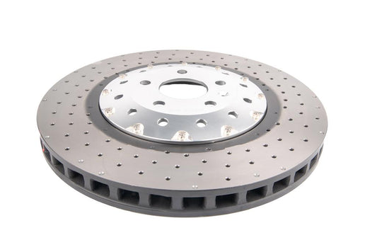DBA53002SLVXD 5000 series - Crossed Drilled & Dimpled Silver Hat – Front