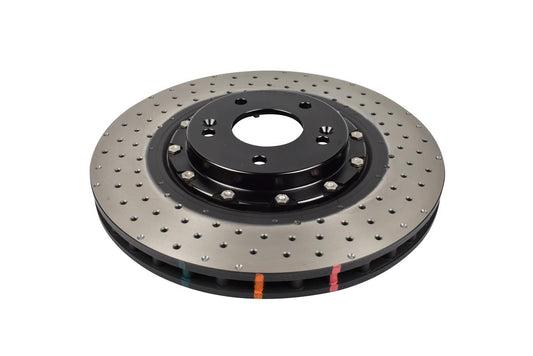 DBA53146BLKXD 5000 series - Crossed Drilled & Dimpled Black Hat – Front