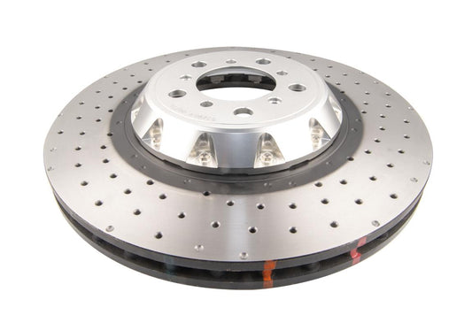 DBA53298SLVXD 5000 series - Crossed Drilled & Dimpled Silver Hat – Front