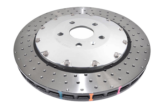 DBA53912SLVXD 5000 series - Crossed Drilled & Dimpled Silver Hat – Front