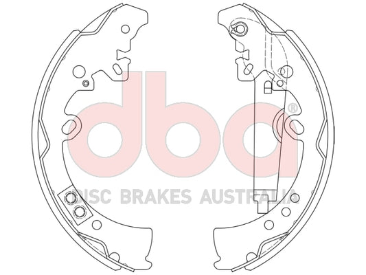 DBAS1832 Street Series Brake Shoes
