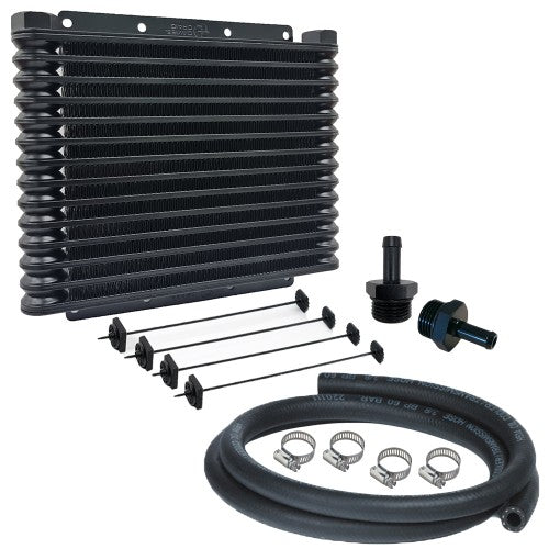 DC603 - Universal Engine/Trans Oil Cooler (32mm) 14-Row AN10 with Fitting Kit