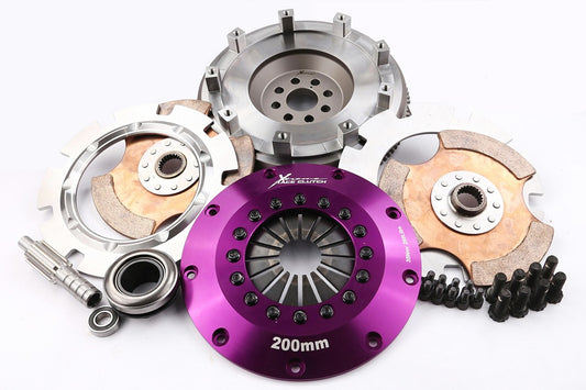 Xtreme Performance - 200mm Rigid Ceramic Twin Plate Clutch Kit Incl Flywheel 1200Nm KBM20530-2E