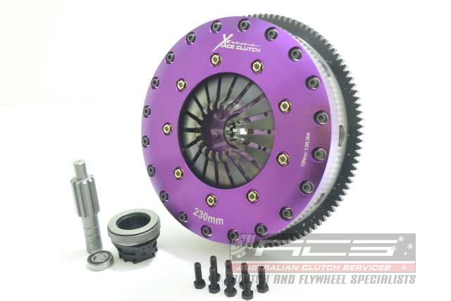 Xtreme Performance - 230mm Rigid Ceramic Twin Plate Clutch Kit Incl Flywheel 1800Nm KBM23589-2E