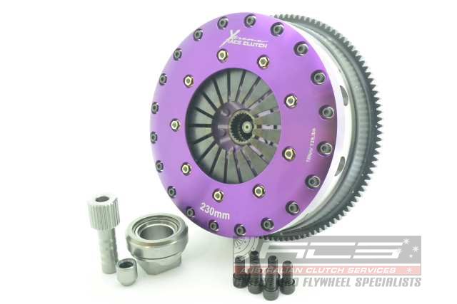 Xtreme Performance - 230mm Rigid Ceramic Twin Plate Clutch Kit Incl Flywheel 1800Nm KBM23594-2E