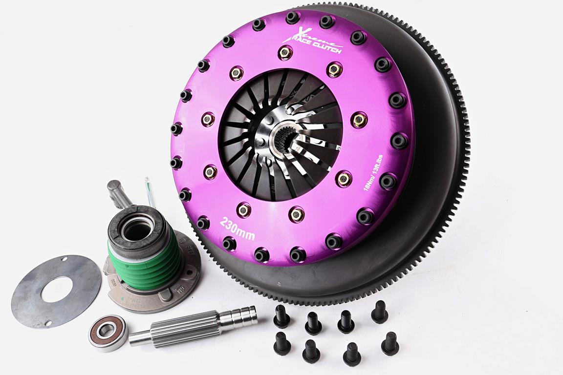 Xtreme Performance - 230mm Rigid Ceramic Twin Plate Clutch Kit Incl Flywheel & CSC 1800Nm KCR23636-2E