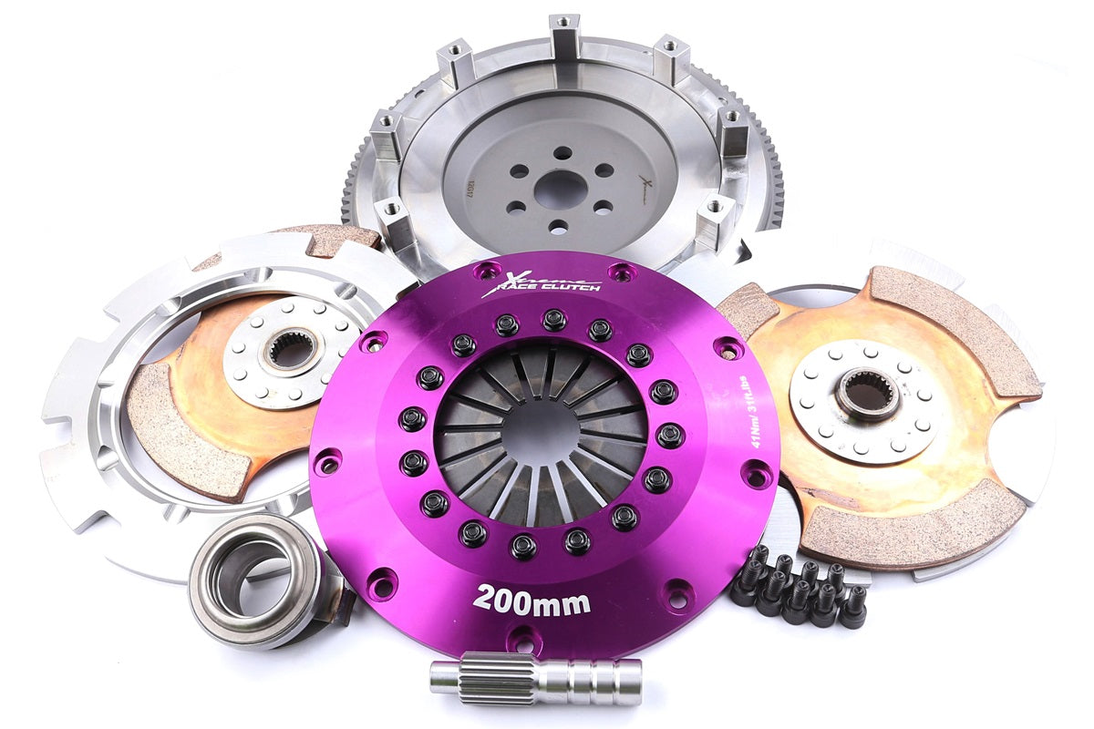 Xtreme Performance - 200mm Rigid Ceramic Twin Plate Clutch Kit Incl Flywheel 1200Nm KFD20523-2E