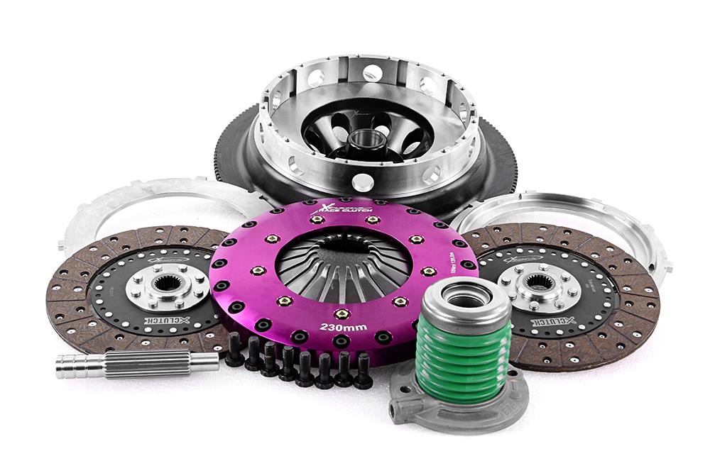 Xtreme Performance - 230mm Organic Twin Plate Clutch Kit Incl Flywheel & CSC 1200Nm KFD23658-2G