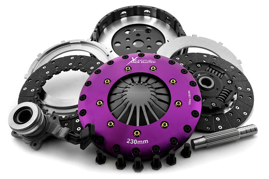 Xtreme Performance - 230mm Sprung hub Organic Twin Plate Clutch Kit Incl Flywheel & CSC 1000Nm KFD23659-2A