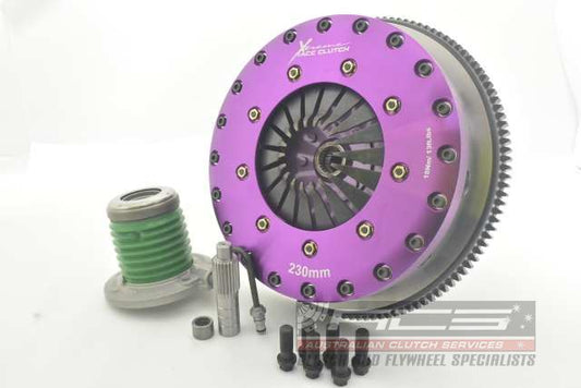 Xtreme Performance - 230mm Rigid Ceramic Twin Plate Clutch Kit Incl Flywheel & CSC 1800Nm KFD23697-2E