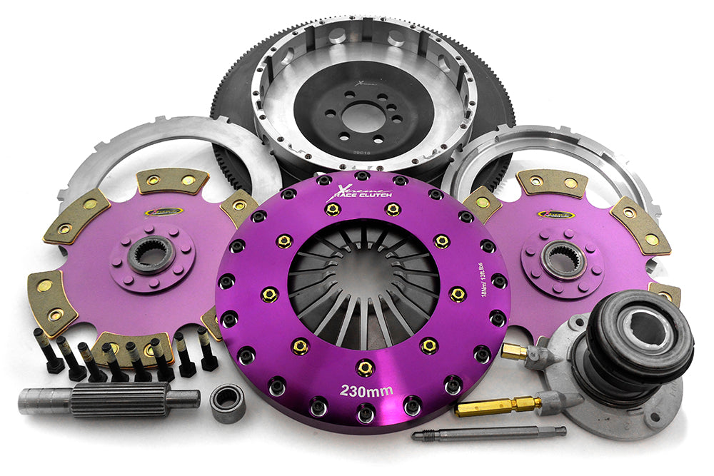 Xtreme Performance - 230mm Rigid Ceramic Twin Plate Clutch Kit Incl Flywheel & CSC 1800Nm KGM23630-2E