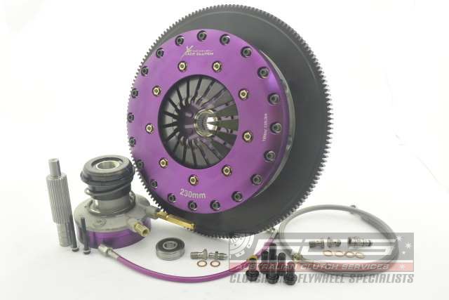 Xtreme Performance - 230mm Rigid Ceramic Twin Plate Clutch Kit Incl Flywheel & CSC 1800Nm KGM23639-2E