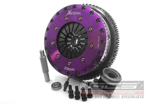 Xtreme Performance - 230mm Rigid Ceramic Twin Plate Clutch Kit Incl Flywheel & CSC 1800Nm KHD23630-2E