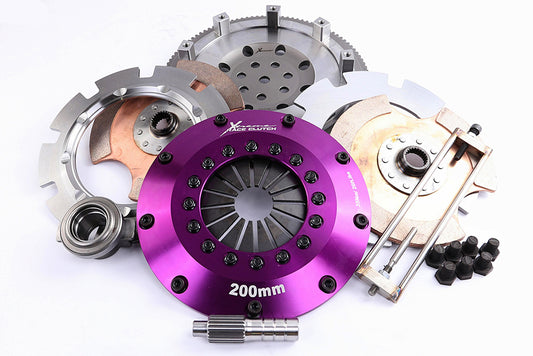 Xtreme Performance - 200mm Rigid Ceramic Twin Plate Clutch Kit Incl Flywheel 1200Nm KMI20522-2E