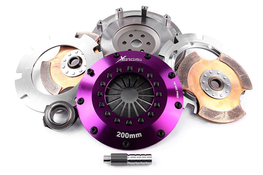 Xtreme Performance - 200mm Rigid Ceramic Twin Plate Clutch Kit Incl Flywheel 1200Nm KMZ20524-2E