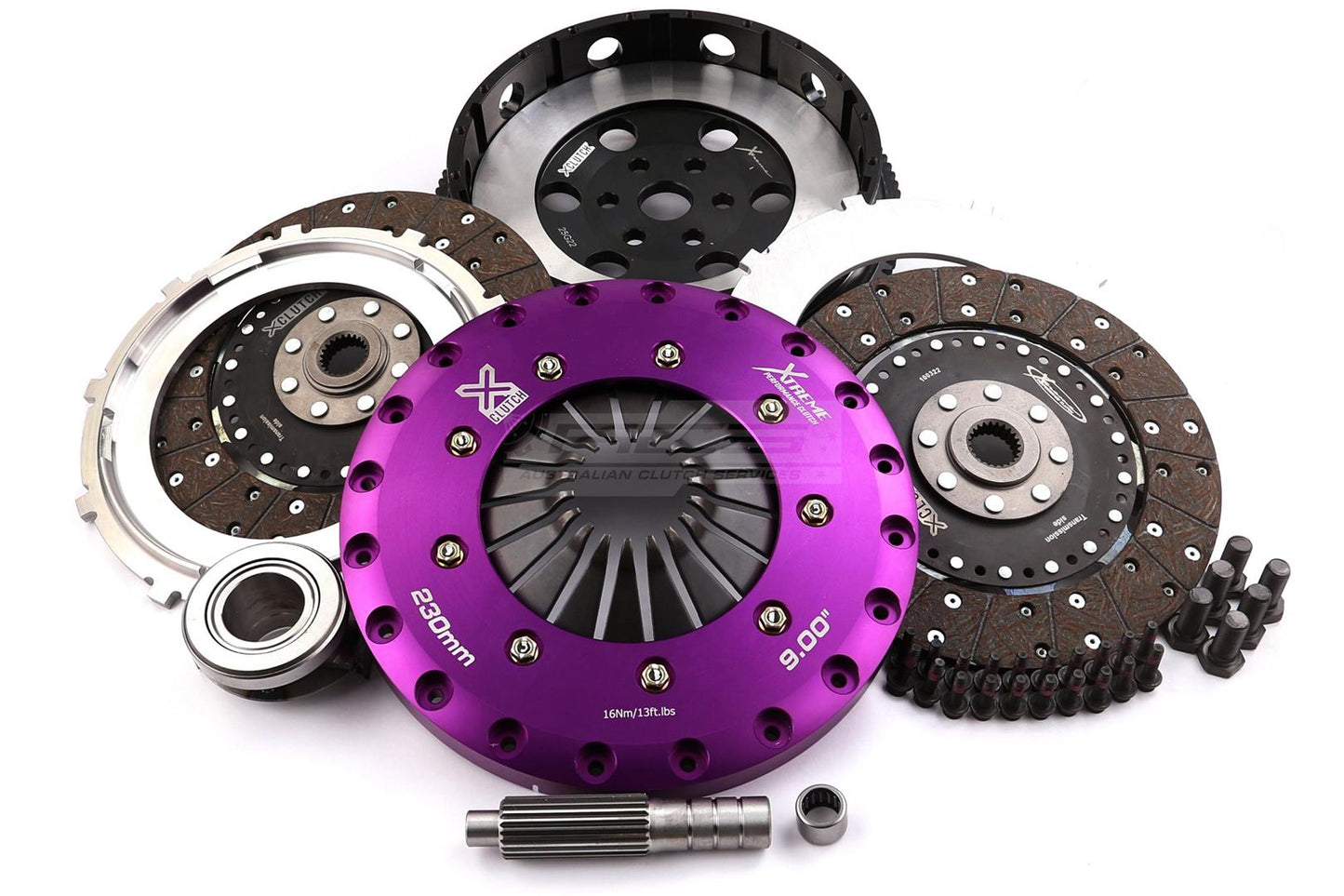 Xtreme Performance - 230mm Organic Twin Plate Clutch Kit Incl Flywheel 1200Nm KMZ23530-2G