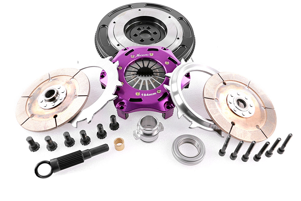 Xtreme Performance - 184mm Rigid Ceramic Twin Plate Clutch Kit Incl Flywheel 1220Nm KNI18520-2E