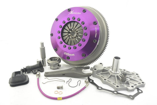 Xtreme Performance - 200mm Rigid Ceramic Twin Plate Clutch Kit Incl Flywheel 1200Nm KNI20526-2E