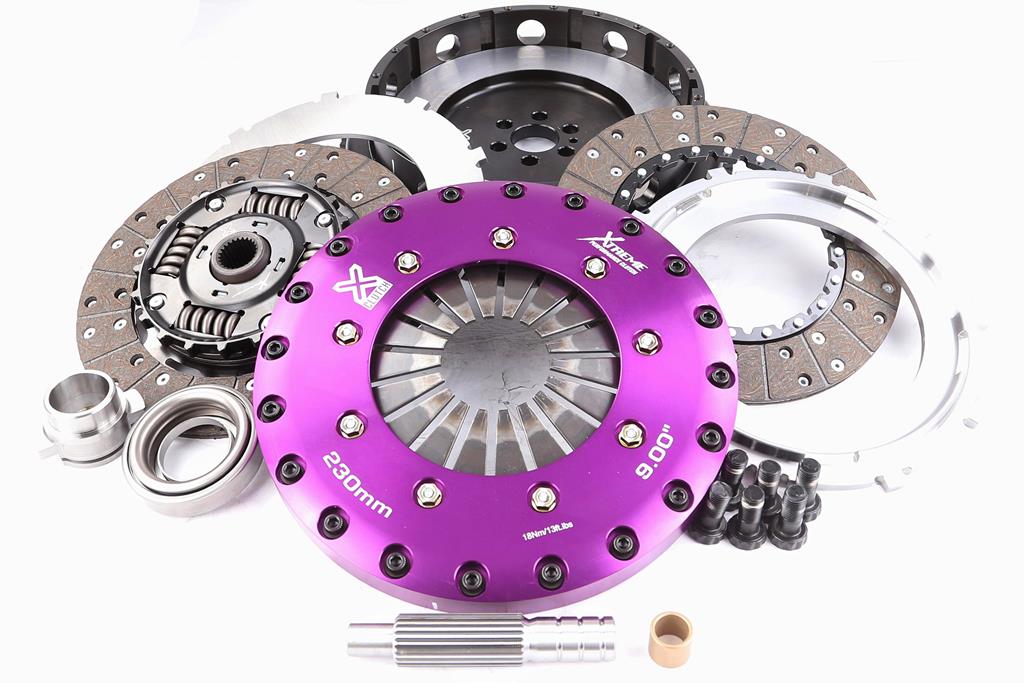 Xtreme Performance - 230mm Sprung hub Organic Twin Plate Clutch Kit Incl Flywheel 1000Nm KNI23530-2A