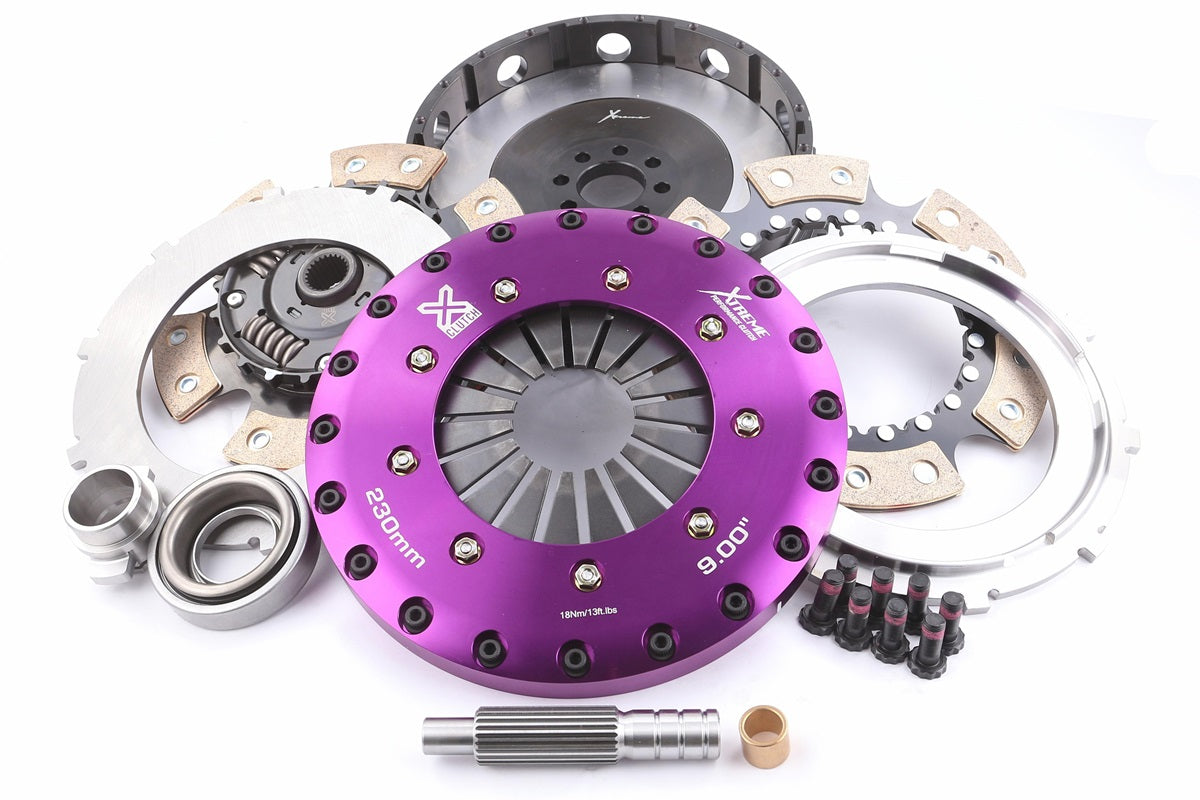 Xtreme Performance - 230mm Sprung Ceramic Twin Plate Clutch Kit Incl Flywheel 1000Nm KNI23531-2B