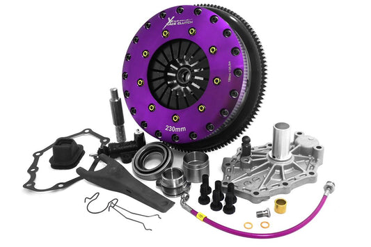 Xtreme Performance - 230mm Sprung hub Organic Twin Plate Clutch Kit Incl Flywheel 1000Nm KNI23582-2A