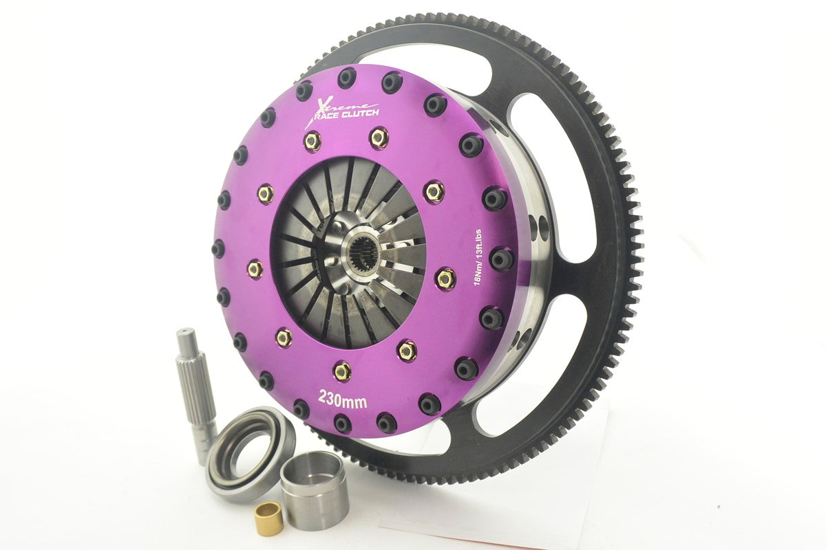 Xtreme 230mm Rigid Organic Triple Plate clutch kit with Lightweight Flywheel KNI23591-3GL