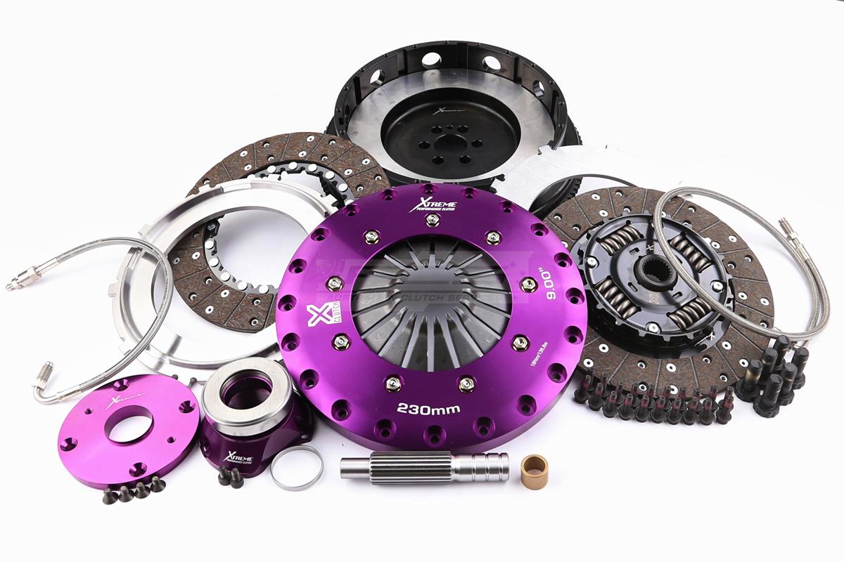 Xtreme Performance - 230mm Sprung hub Organic Twin Plate Clutch Kit Incl Flywheel & CSC 1000Nm KNI23683-2A