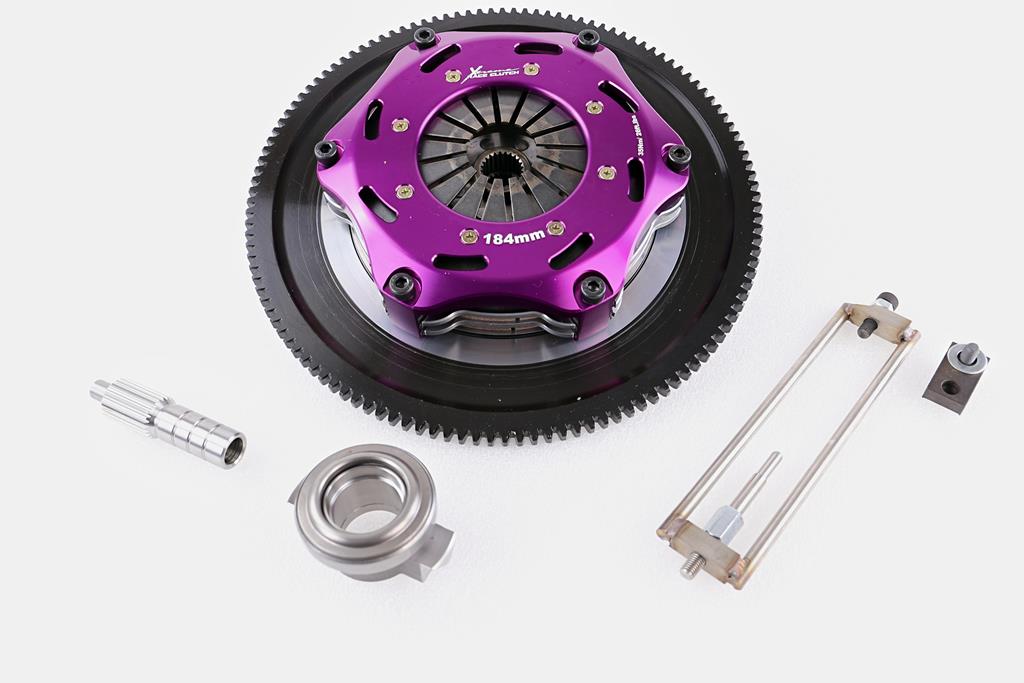 Xtreme Performance - 184mm Rigid Ceramic Twin Plate Clutch Kit Incl Flywheel 1220Nm KSU18520-2E