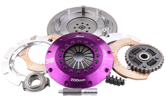 Xtreme Performance - 200mm Sprung Ceramic Twin Plate Clutch Kit Incl Flywheel 1200Nm KSU20522-2B