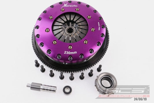 Xtreme Performance - 230mm Organic Twin Plate Clutch Kit Incl Flywheel 1200Nm KSU23540-2G