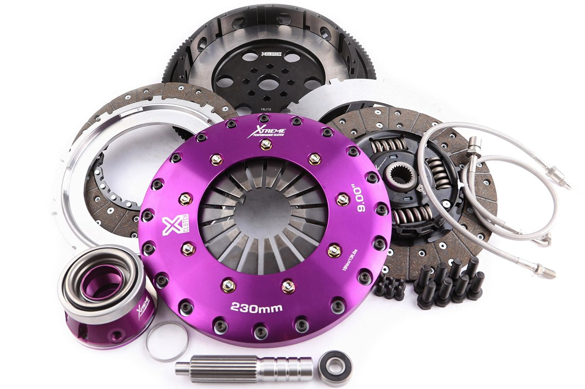 Xtreme Performance - 230mm Sprung hub Organic Twin Plate Clutch Kit Incl Flywheel & CSC 1000Nm KSU23623-2A