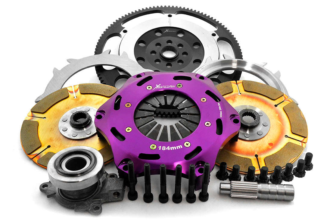 Xtreme Performance - 184mm Rigid Ceramic Twin Plate Clutch Kit Incl Flywheel & CSC 1220Nm KSZ18622-2E