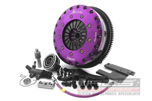 Xtreme Performance - 230mm Organic Sprung Twin Plate Clutch Kit Incl Flywheel KTY23597-2A