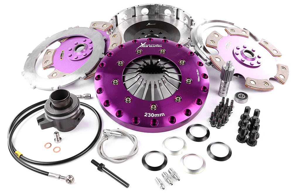 Xtreme Performance - 230mm Rigid Ceramic Twin Plate Clutch Kit Incl Flywheel & CSC 1800Nm KTY23680-2E