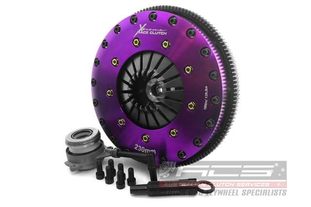 Xtreme Performance - 230mm Sprung hub Organic Twin Plate Clutch Kit Incl Flywheel & CSC 1000Nm KVW23696-2A