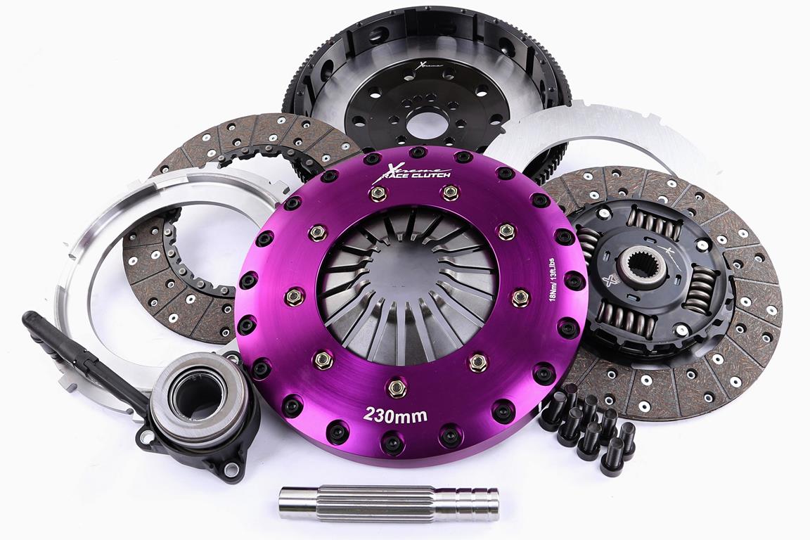 Xtreme Performance - 230mm Sprung hub Organic Twin Plate Clutch Kit Incl Flywheel & CSC 1000Nm KVW23698-2A