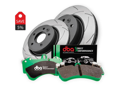 DBA2814S-2384SP Brake Kit - Street Series T2 Slotted & Street Performance Brake Pads (2x DBA2814S + DB2384SP)