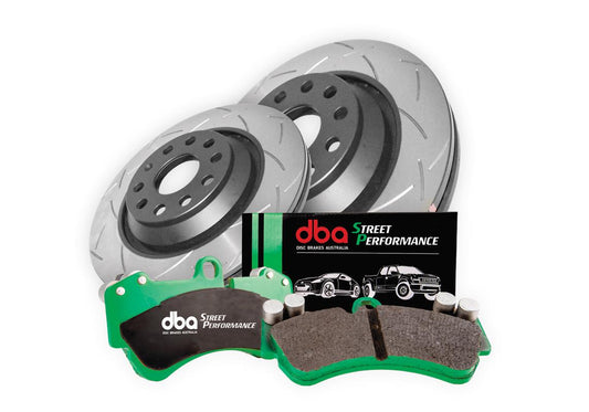 DBA42957S-1763SP Brake Kit - 4000 Series T3 Slotted & Street Performance Brake Pads (2x DBA42957S + DB2176SP)