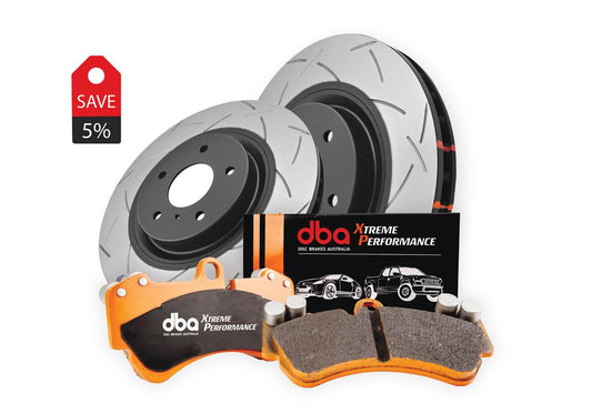 DBA42776S-15001XP Brake Kit - 4000 Series T3 Slotted & Xtreme Performance Brake Pads (2x DBA42776S + DB15001XP)