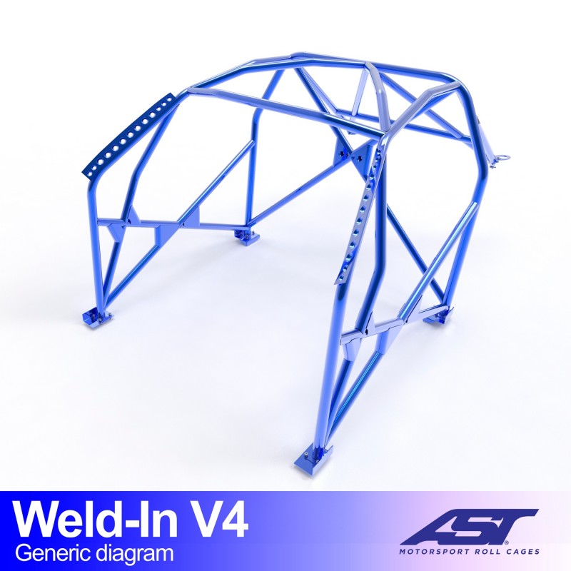 CMBN02838 - Roll Cage BMW 1-Series (E81) 3-door Hatchback RWD WELD IN V4